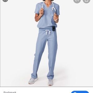 Figs Heather Indigo Livingston scrub bottoms xsp